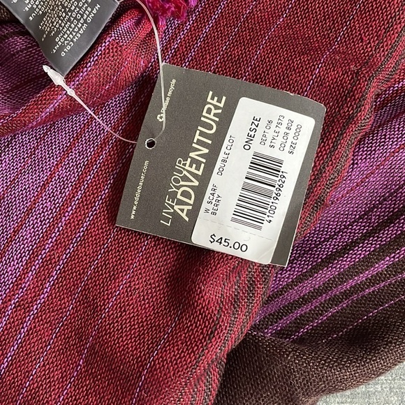 NWT Eddie Bauer Two Tone Plaid Fringe Layering scarf - Picture 7 of 11